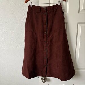 Universal Thread Dark Brown A-Line Skirt